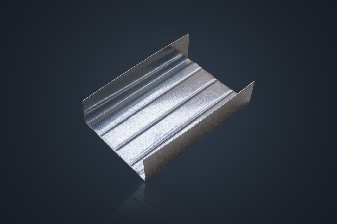Track — view 2 of 4, galvanised steel profile on a plain background.