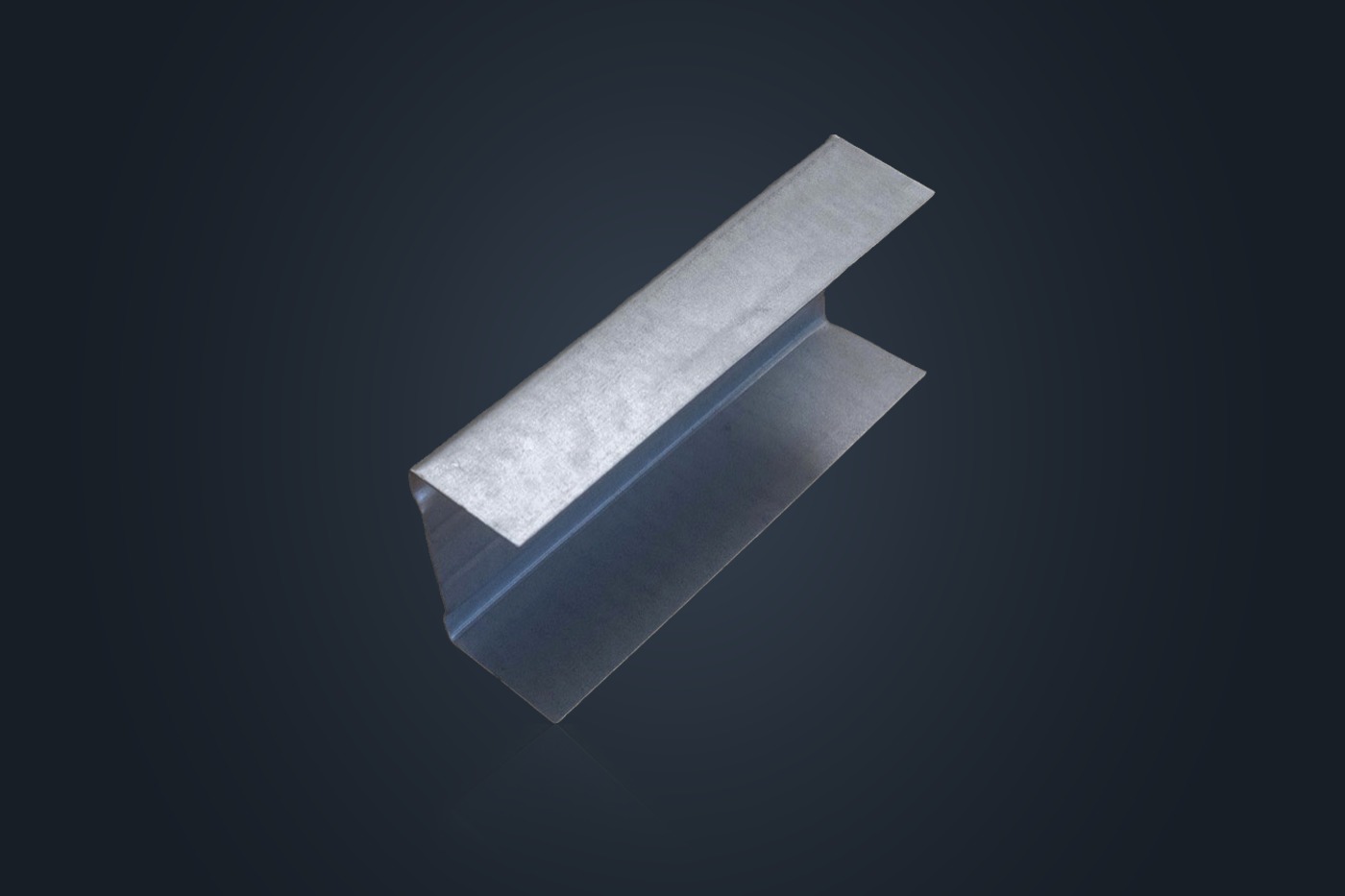 Track — view 3 of 4, galvanised steel profile on a plain background.