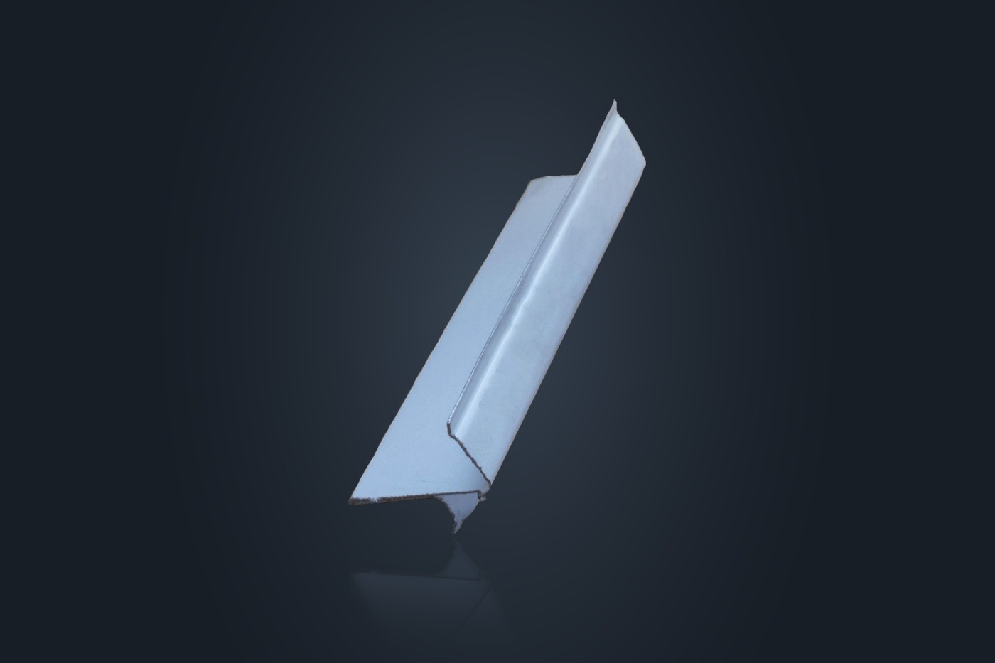 Lacquered Shadow-Gap Angle — view 1 of 2, galvanised steel profile on a plain background.