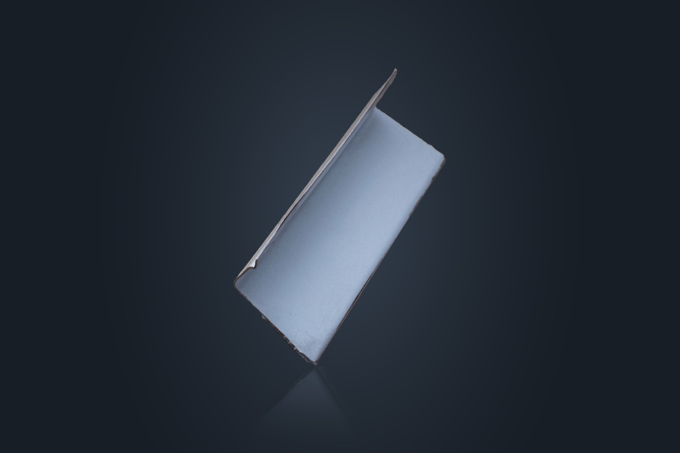 Lacquered Shadow-Gap Angle — view 2 of 2, galvanised steel profile on a plain background.