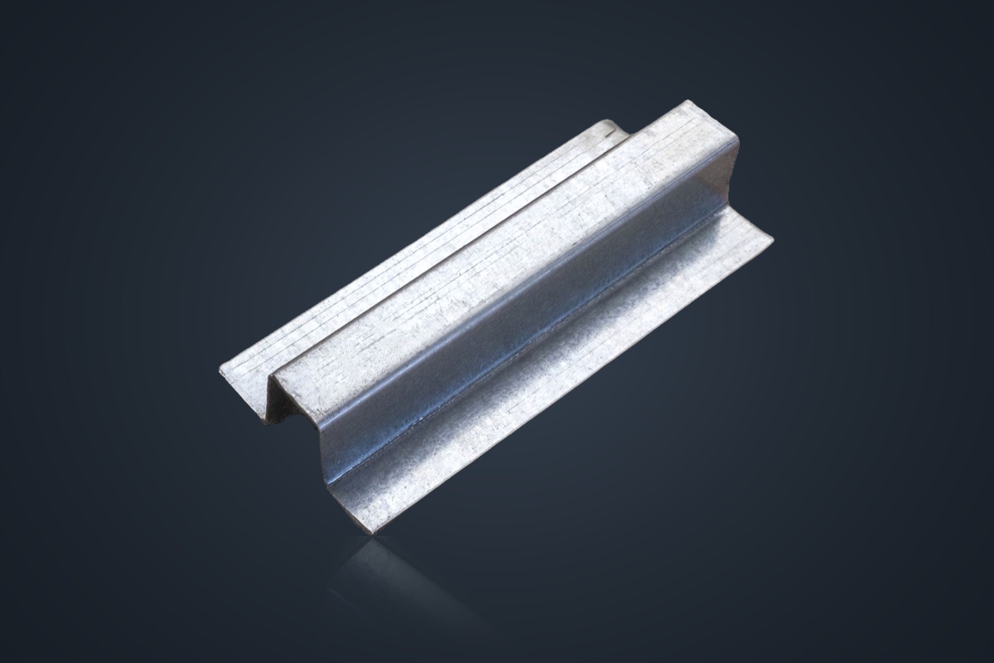 Omega Batten — view 1 of 2, galvanised steel profile on a plain background.