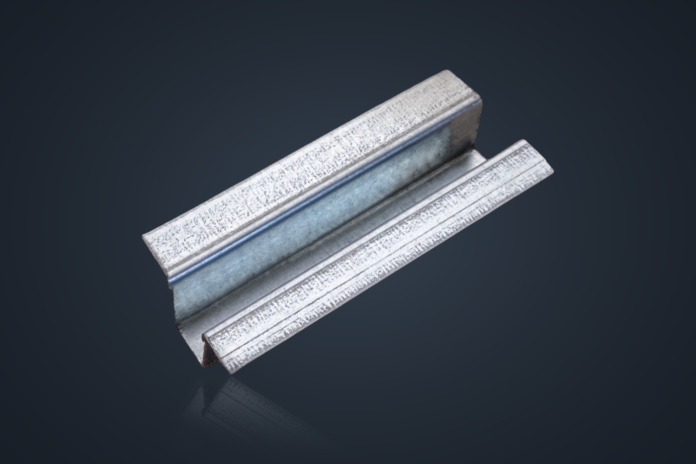 Omega Batten — view 2 of 2, galvanised steel profile on a plain background.